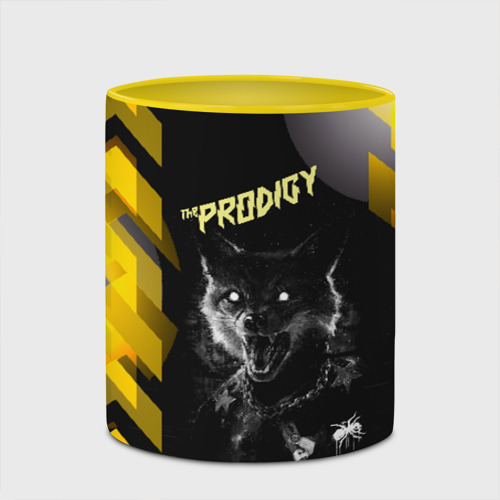 Кружка с полной запечаткой The Prodigy лис, цвет белый + желтый - фото 4