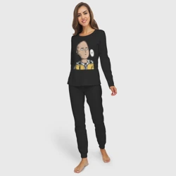 Женская пижама с лонгсливом хлопок Сайтама согласен. Для темного - фото 2