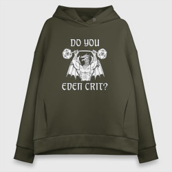 Женское худи Oversize хлопок Do you even crit?