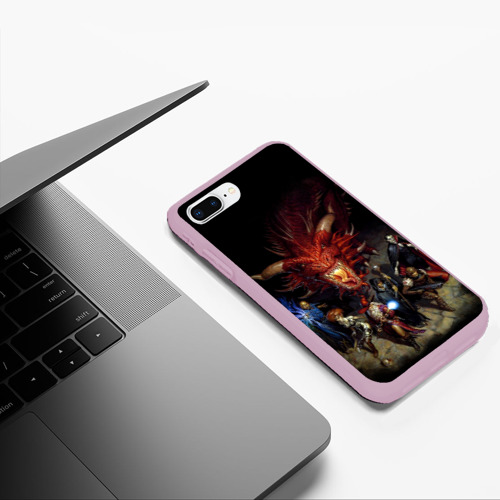 Чехол для iPhone 7Plus/8 Plus матовый D&D, цвет розовый - фото 5