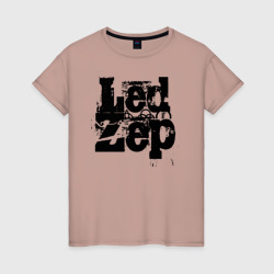Женская футболка хлопок LedZep большое лого