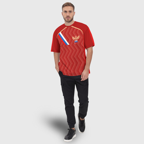 Мужская футболка oversize 3D Футбольный союз, цвет 3D печать - фото 5