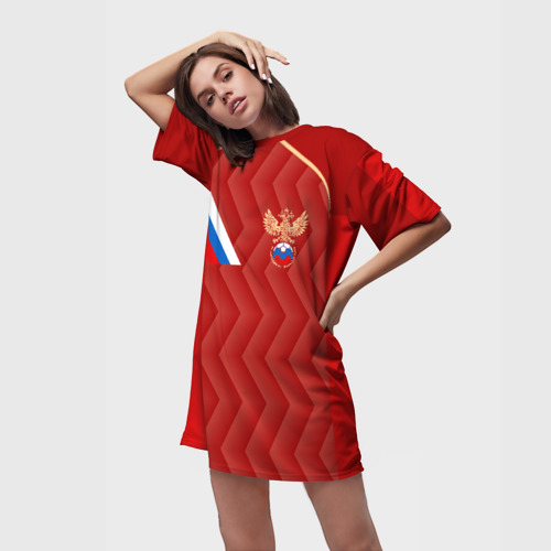 Платье-футболка 3D Футбольный союз, цвет 3D печать - фото 3