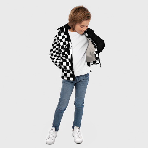 Зимняя куртка для мальчиков 3D Король и Шут, цвет светло-серый - фото 5