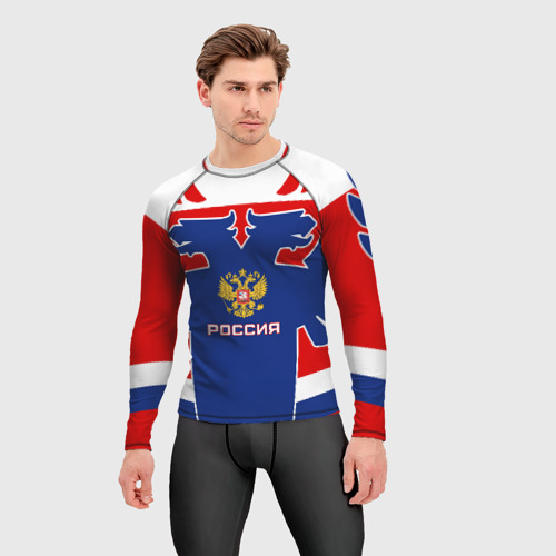 Мужской рашгард 3D Русский хоккей, цвет 3D печать - фото 3