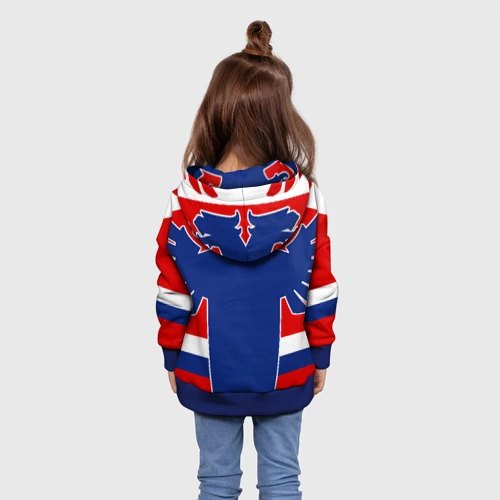 Детская толстовка 3D с принтом Русский хоккей, вид сзади #2
