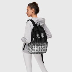 Рюкзак с принтом Senpai Japan 06 для любого человека, вид спереди №4. Цвет основы: белый