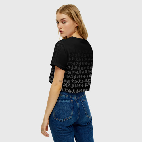 Женская футболка Crop-top 3D Сэмпай - senpai, цвет 3D печать - фото 5