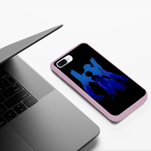Чехол для iPhone 7Plus/8 Plus матовый Боевой робот Евангелион синий, цвет розовый - фото 5