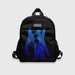 Детский рюкзак 3D Боевой робот Евангелион синий
