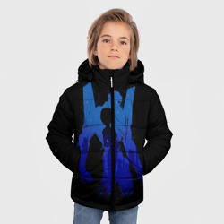 Зимняя куртка для мальчиков 3D Боевой робот Евангелион синий - фото 2