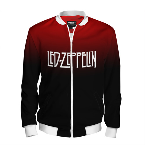 Мужской бомбер 3D Led Zeppelin, цвет белый