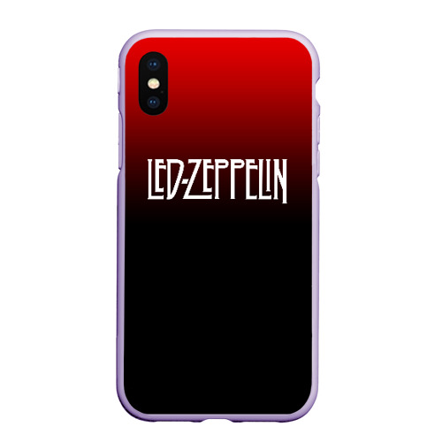 Чехол для iPhone XS Max матовый Led Zeppelin, цвет светло-сиреневый