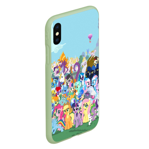 Чехол для iPhone XS Max матовый My little pony, цвет салатовый - фото 3