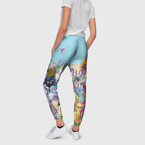 Женские брюки 3D с принтом MY LITTLE PONY, вид сзади #2