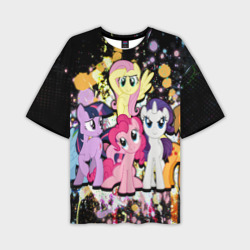 Мужская футболка oversize 3D My little pony band