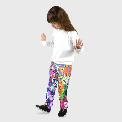 Детские брюки 3D Маленькие пони, цвет 3D печать - фото 3