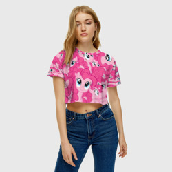 Женская футболка Crop-top 3D Пони - фото 2