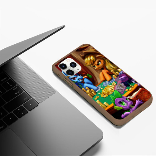 Чехол для iPhone 11 Pro Max матовый Little pony, цвет коричневый - фото 5