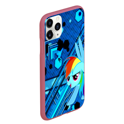 Чехол для iPhone 11 Pro Max матовый My little pony, цвет малиновый - фото 3