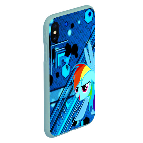 Чехол для iPhone XS Max матовый My little pony, цвет мятный - фото 3