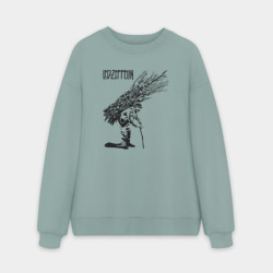 Мужской свитшот oversize без начеса хлопок Led Zeppelin