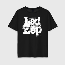 Женская футболка хлопок Oversize Led Zeppelin