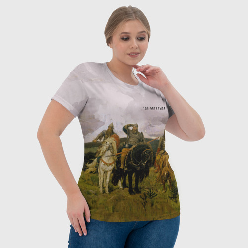 Женская футболка 3D Три богатыря, цвет 3D печать - фото 6