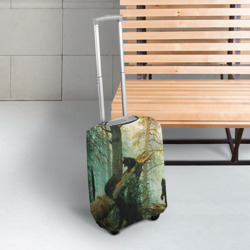 Чехол для чемодана 3D Утро в сосновом лесу - фото 2