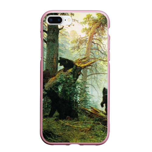Чехол для iPhone 7Plus/8 Plus матовый Утро в сосновом лесу