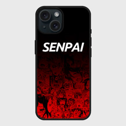 Чехол силиконовый для Apple iPhone 15 матовый Senpai