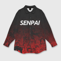 Женская рубашка oversize 3D Senpai