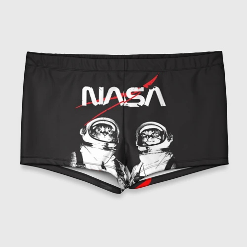 Мужские купальные плавки 3D NASA cats austronaut