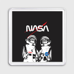 Магнит 55*55 NASA cats austronaut