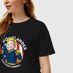 Женская футболка хлопок Oversize Fallout Pip-Boy Пип-бой Фоллаут - фото 2