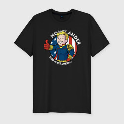 Мужская футболка хлопок Slim Fallout Pip-Boy Пип-бой Фоллаут