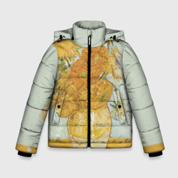Зимняя куртка для мальчиков 3D Подсолнухи