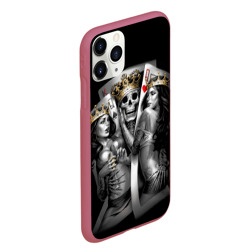 Чехол для iPhone 11 Pro Max матовый Король-череп с девушками королевами - фото 2