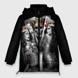 Женская зимняя куртка Oversize Король-череп с девушками королевами