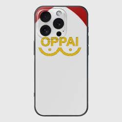 Чехол для iPhone 16 Pro Max силиконовый с защитой камеры One Punch MAN - oppai meme