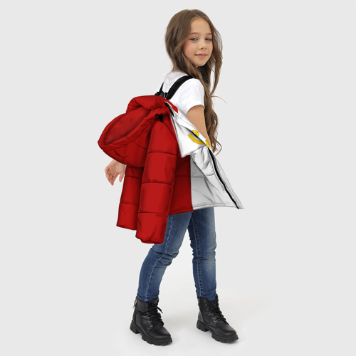 Зимняя куртка для девочек 3D One Punch MAN Ванпанчмен Сайтама, цвет светло-серый - фото 6