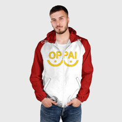 Мужская ветровка 3D One Punch MAN - oppai meme - фото 2