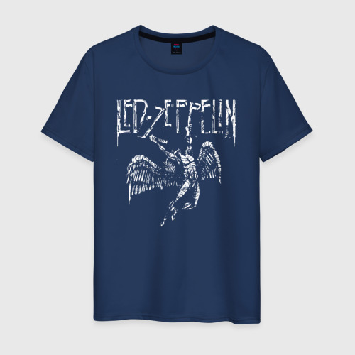 Мужская футболка из хлопка с принтом Led Zeppelin, вид спереди №1