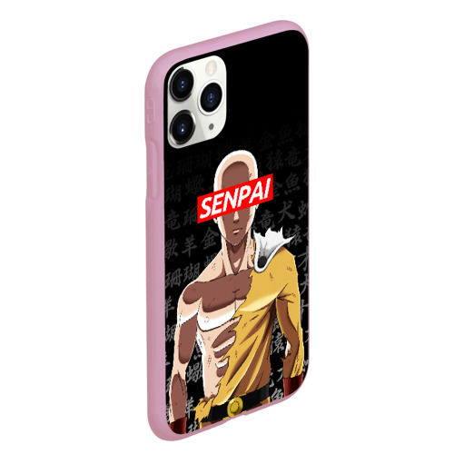 Чехол для iPhone 11 Pro Max матовый SENPAI ONE PUNCH MAN, цвет розовый - фото 3