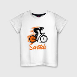 Детская футболка хлопок Cycling scratch race