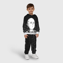 Детский костюм с толстовкой 3D Сайтама паттерн иероглифы - фото 2