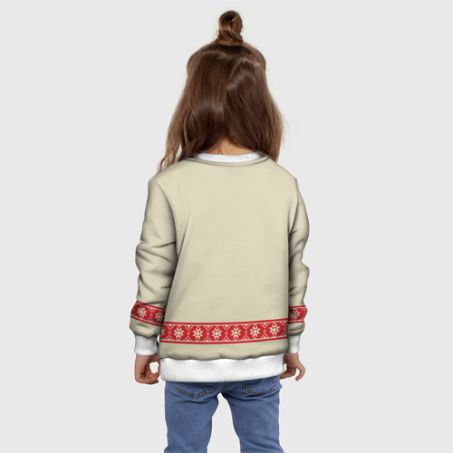 Детский свитшот 3D Рубаха славянская вышиванка бежевая - фото 8