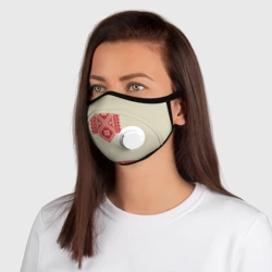 Маска из неопрена Рубаха славянская вышиванка бежевая - фото 2