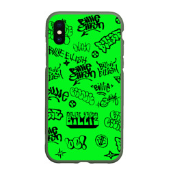 Чехол для iPhone XS Max матовый Billie Eilish graffiti