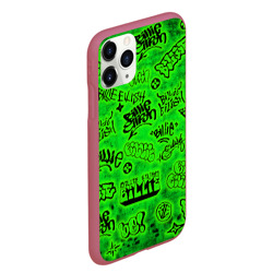 Чехол для iPhone 11 Pro Max матовый Billie Eilish Graffiti glow - фото 2